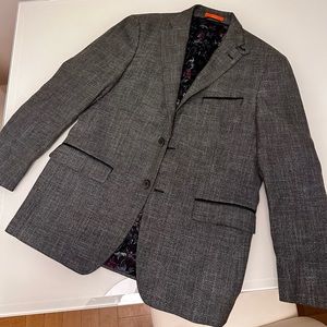 Tallia Gray Tweed Blazer - 40R Men's